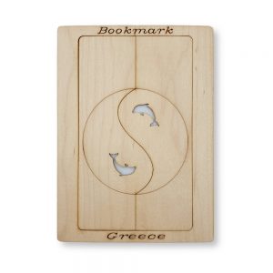 Set of two wooden bookmarks "Dolphins 2" BX-30