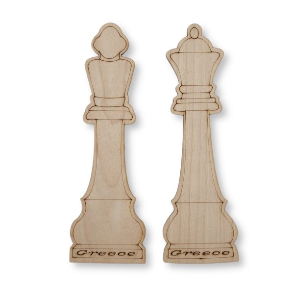 Set of two wooden bookmarks "King & Queen" BX-31