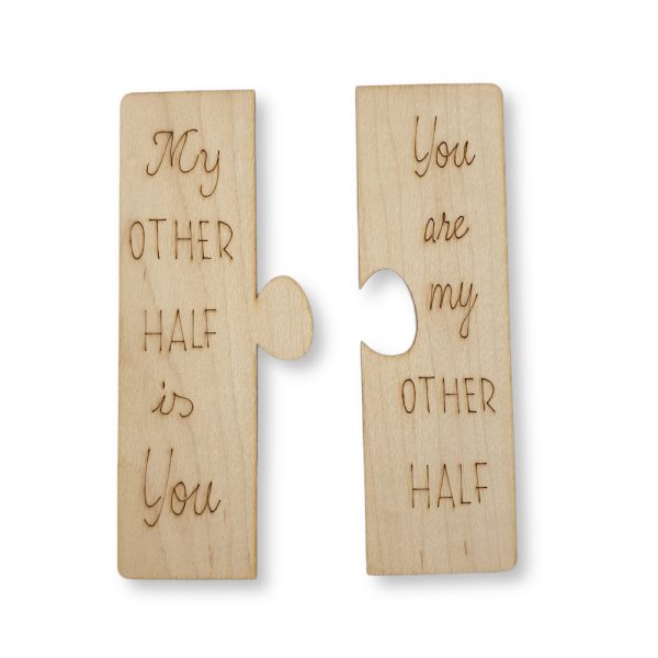 Set of two wooden bookmarks "Other Half" BX-32 Όνομ