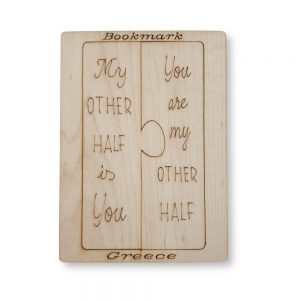 Set of two wooden bookmarks "Other Half" BX-32