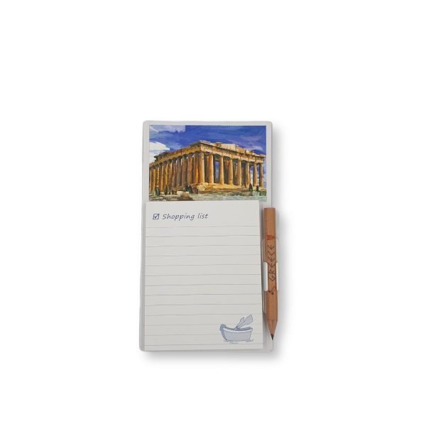 Magnetic Shopping List with pencil "Parthenon" O1S-1005