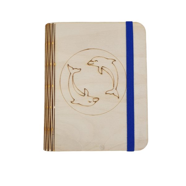 Wooden notebook with pencil "Dolphins" OX-8